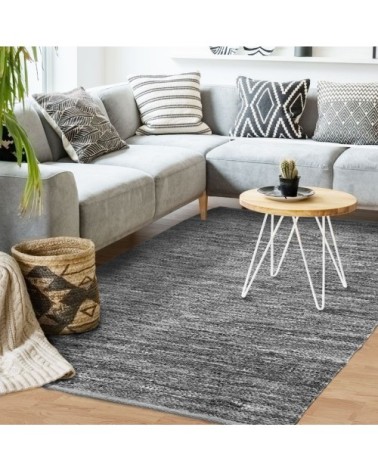 Tapis en cuir tressé gris clair 160x230
