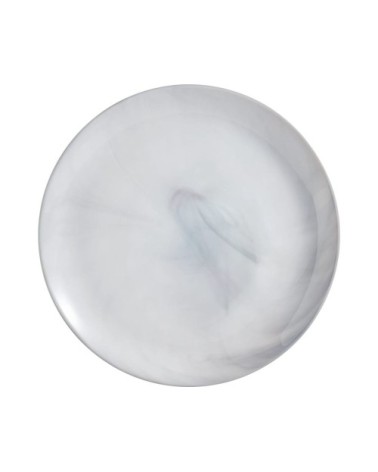 Assiettes plates grises D25cm - Lot de 6