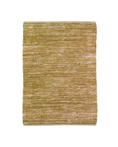 Tapis en cuir tressé ocre 120x170