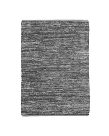 Tapis en cuir tressé gris clair 120x170