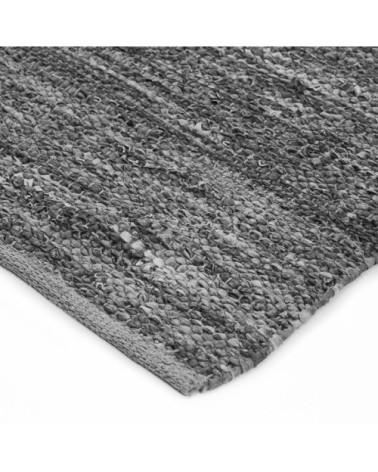 Tapis en cuir tressé gris clair 120x170
