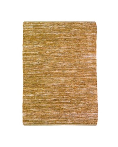 Tapis en cuir tressé jaune 160x230