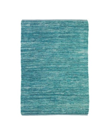 Tapis en cuir tressé bleu clair 120x170