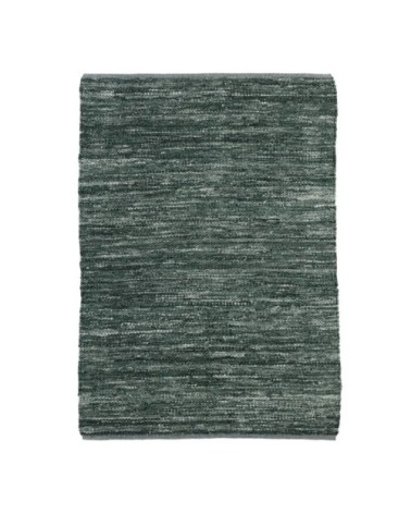 Tapis en cuir tressé bleu gris 160x230