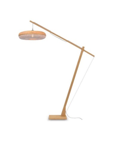 Lampadaire en bambou blanc H207cm