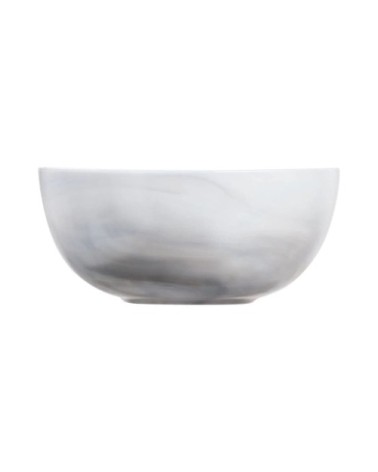 6 coupelles grises effet marbré aléatoire 12 cm
