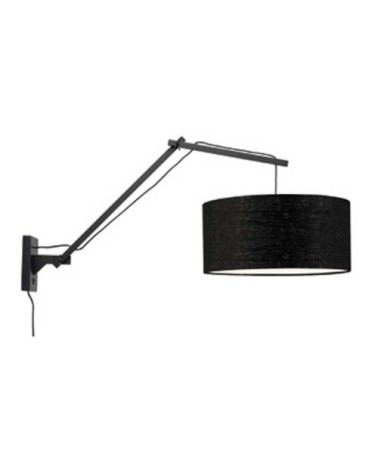 Applique bambou noir/lin L95cm