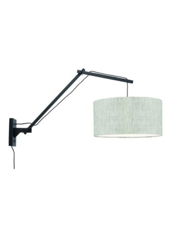 Applique bambou noir/lin L95cm