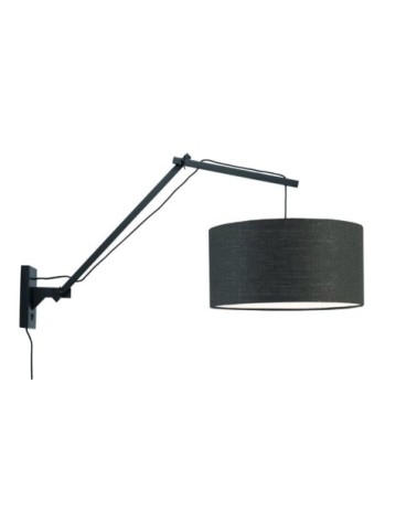 Applique bambou noir/lin L95cm