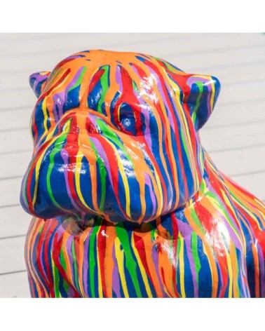 Statuette Bouledogue multicolore H40cm