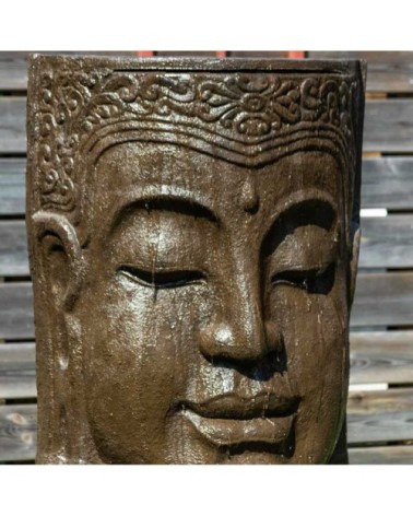 Fontaine mur d'eau visage de Bouddha brun H120cm