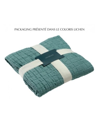 Couvre-lit stonewash  en coton nude 180 x 260