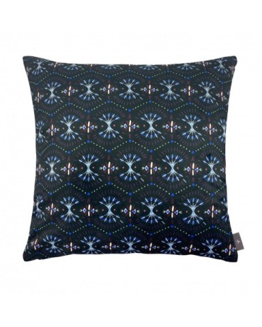 Housse de coussin imprimé les poissons koï made in france violet 47x47