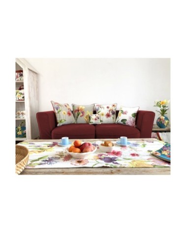 Housse de coussin tapisserie giverny iris made in france bleu