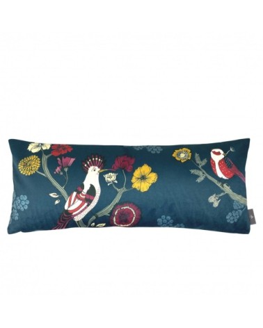 Housse de coussin imprimé les oiseaux made in france foncé 22x58