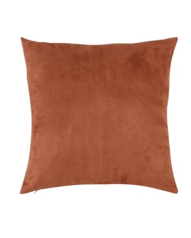 Coussin en suédine bleu marron 40x40