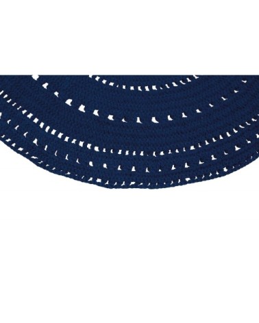 Tapis bleu Ø120 cm