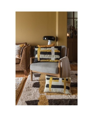Plaid stonewashed en coton sable 140 x 200 cm