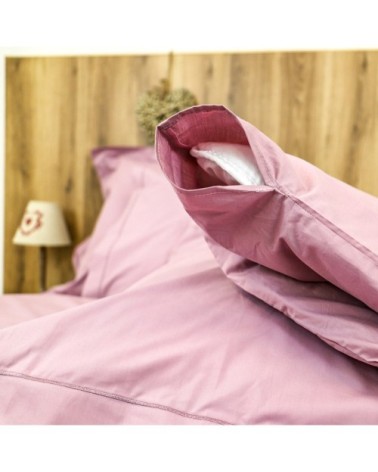 Housse de couette 200 fils en percale de coton violet 240x280 cm