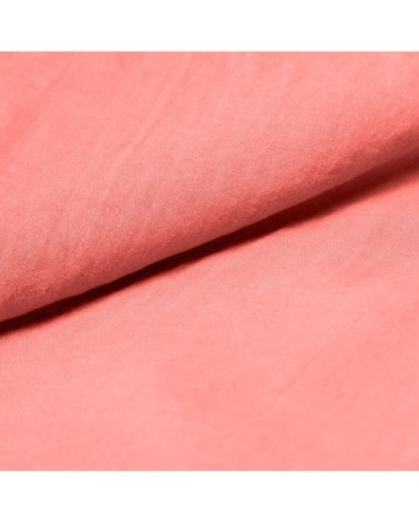 Drap housse naturel en lin saumon 180x200 cm