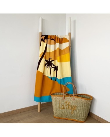 Serviette de plage microfibre ''Dunes''s 90x170cm multicolore