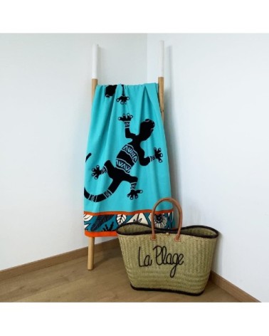Serviette de plage microfibre ''Bondi'' 90x170cm bleu
