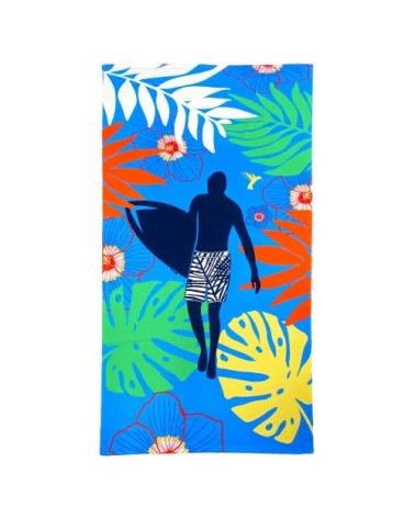 Serviette de plage microfibre ''Paulo'' 90x170cm bleu
