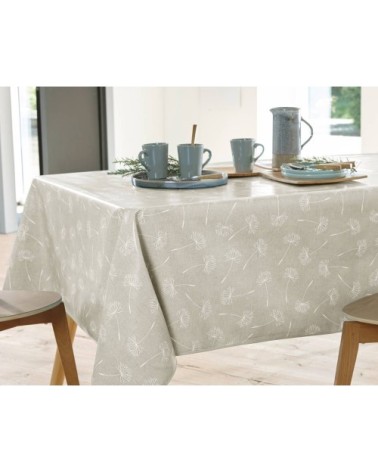 Nappe ovale gris perle en à motifs 150x230