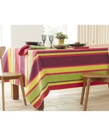 Nappe rectangulaire rose en coton 150x200