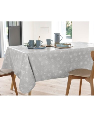Nappe rectangulaire gris perle en à motifs 138x160