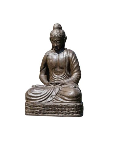 Statue Bouddha assis position chakra brun H150cm