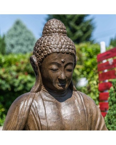 Statue Bouddha assis position chakra brun H150cm