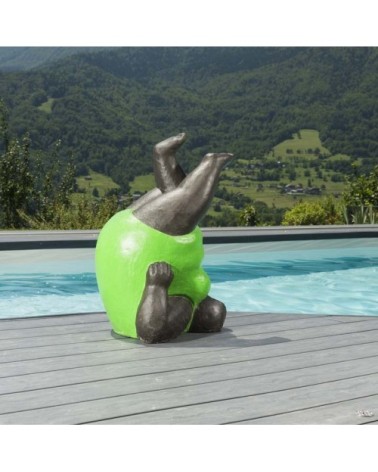 Statuette femme verte H65cm