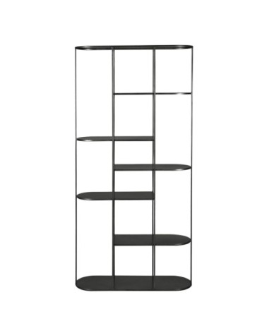 Etagère métal noir design 5 plateaux h180cm