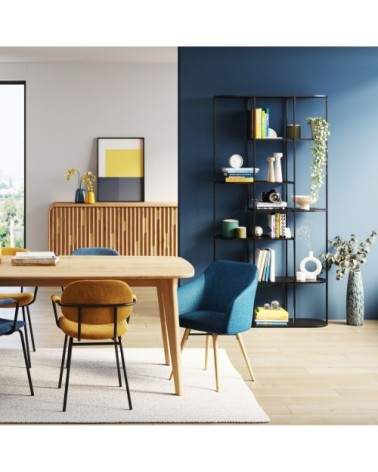 Etagère métal noir design 5 plateaux h180cm