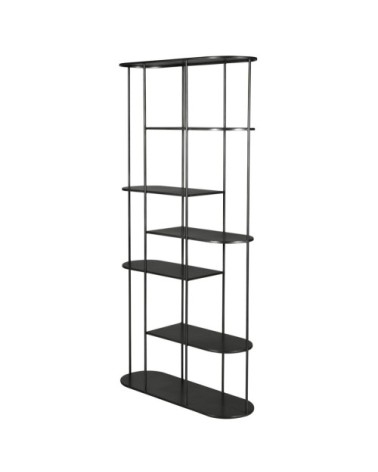 Etagère métal noir design 5 plateaux h180cm
