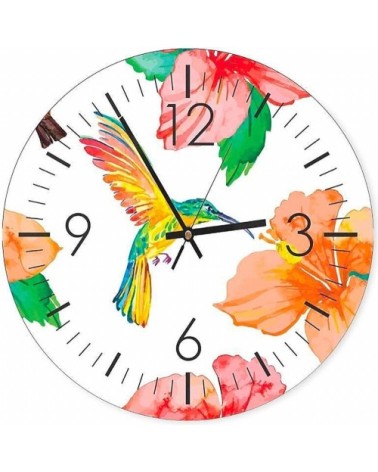 Horloge colibri orange D40