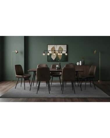 Chaise en cuir naturel marron foncé naturel