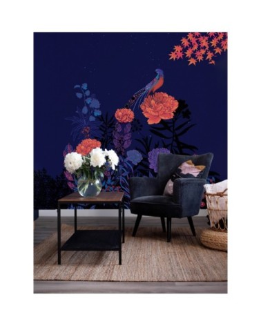 Papier-peint faisan nocturne   couleurs