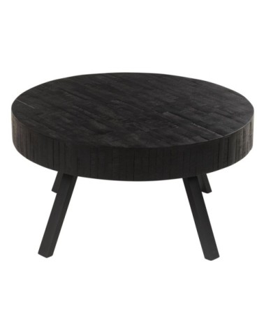 Table basse en teck recyclé noir H35