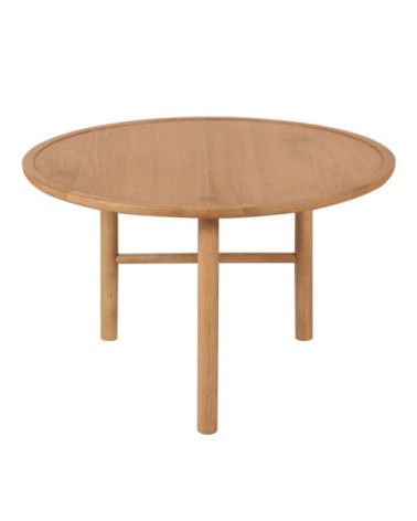 Table basse ronde en chêne clair D 70 cm
