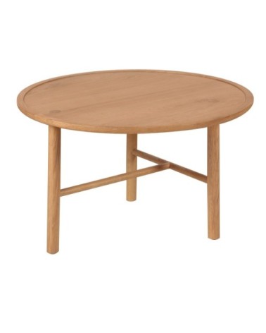 Table basse ronde en chêne clair D 70 cm