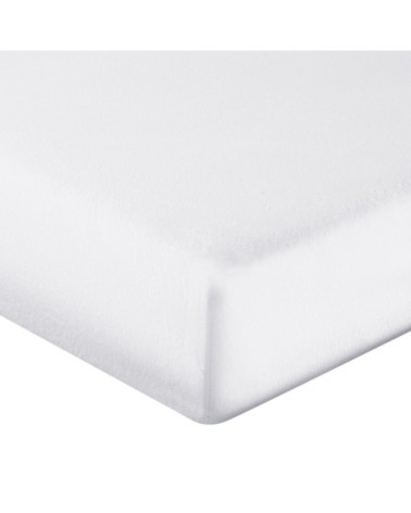 Protège matelas en coton biologique bonnet 30 blanc 180x200 cm