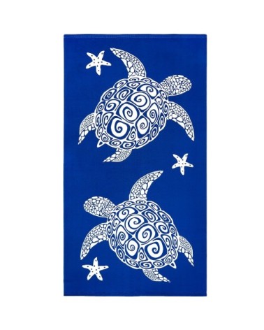 Serviette de plage microfibre Bleu Bari 90x170