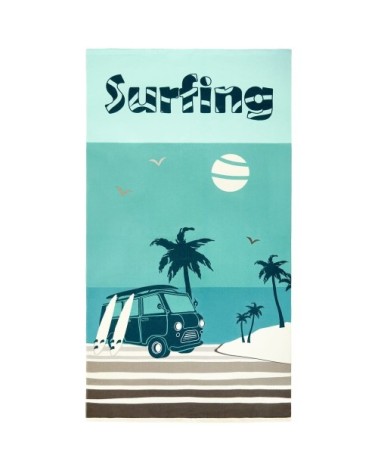 Serviette de plage microfibre Bleu Surfango 90x170