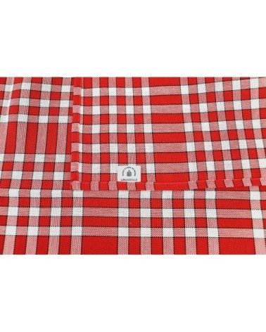 Nappe tissu carreaux vichy en coton rouge 150x300 cm
