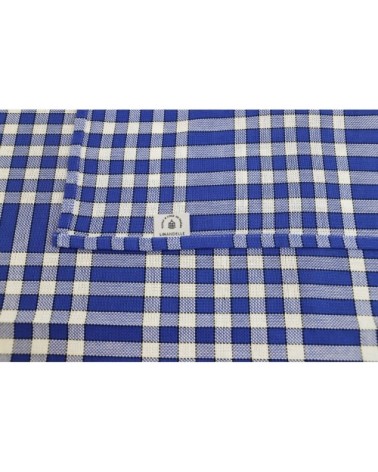 Nappe tissu carreaux vichy en coton bleu roi 150x250 cm
