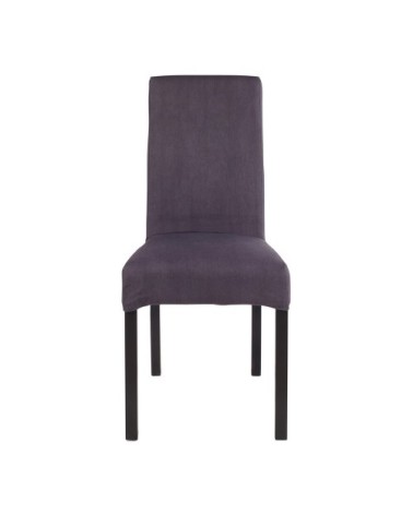 Housse de chaise en coton gris charbon, compatible chaise MARGAUX