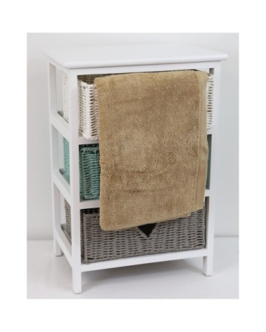 Drap de bain éponge en coton beige 100x150 cm