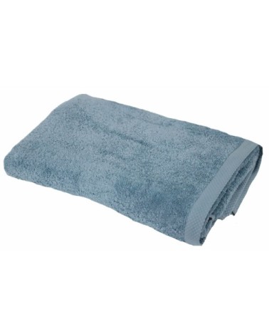Drap de bain éponge en coton bleu lagon 100x150 cm